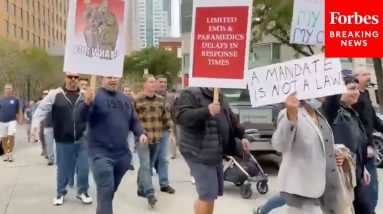 JUST IN: GOP Mayoral Candidate Joins Anti-Vaccine Mandate Protests In New York