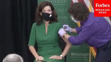 Gov. Kathy. Hochul Gets COVID-19 Vaccine Booster Shot