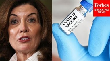 Gov. Kathy Hochul Visits COVID-19 Vaccine Vial Manufacturer