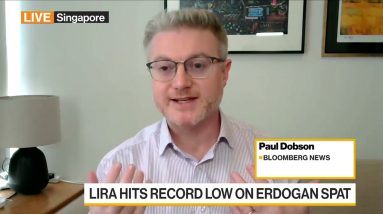 Turkey’s Lira Hits Record Low on Erdogan Spat