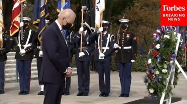 Biden Lays Wreath At Tomb Of The Unknown Soldier On Veterans Day