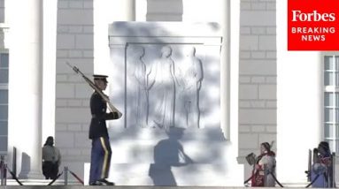 Flowers And Wreaths Lain At Tomb Of The Unknown Soldier For Its Centennial