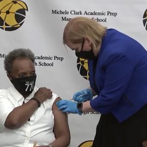 Mayor Lori Lightfoot Gets Covid-19 Booster Shot
