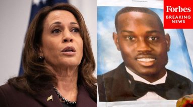 Kamala Harris Asked About The Trial For The Men Charged With Killing Ahmaud Arbery