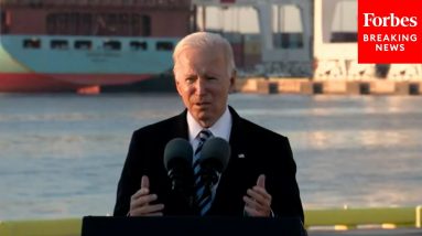 JUST IN: President Biden Promotes Bipartisan Infrastructure Bill At Baltimore Port