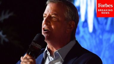 Bill de Blasio Holds Press Briefing As First International Travelers Arrive In US